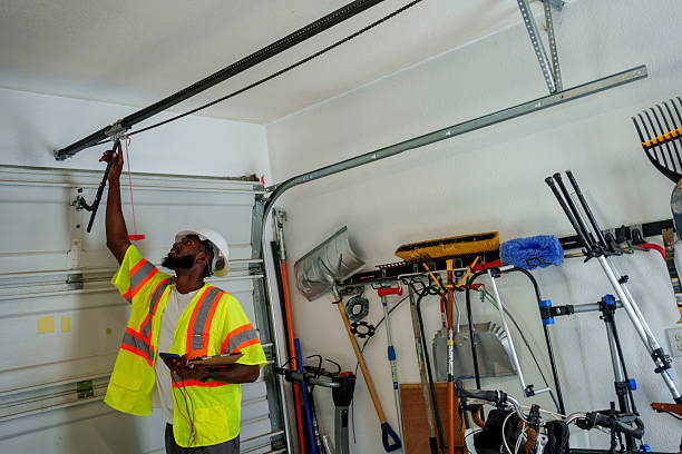 Professional Garage Door Panel Replacement technician working in Danville, VA